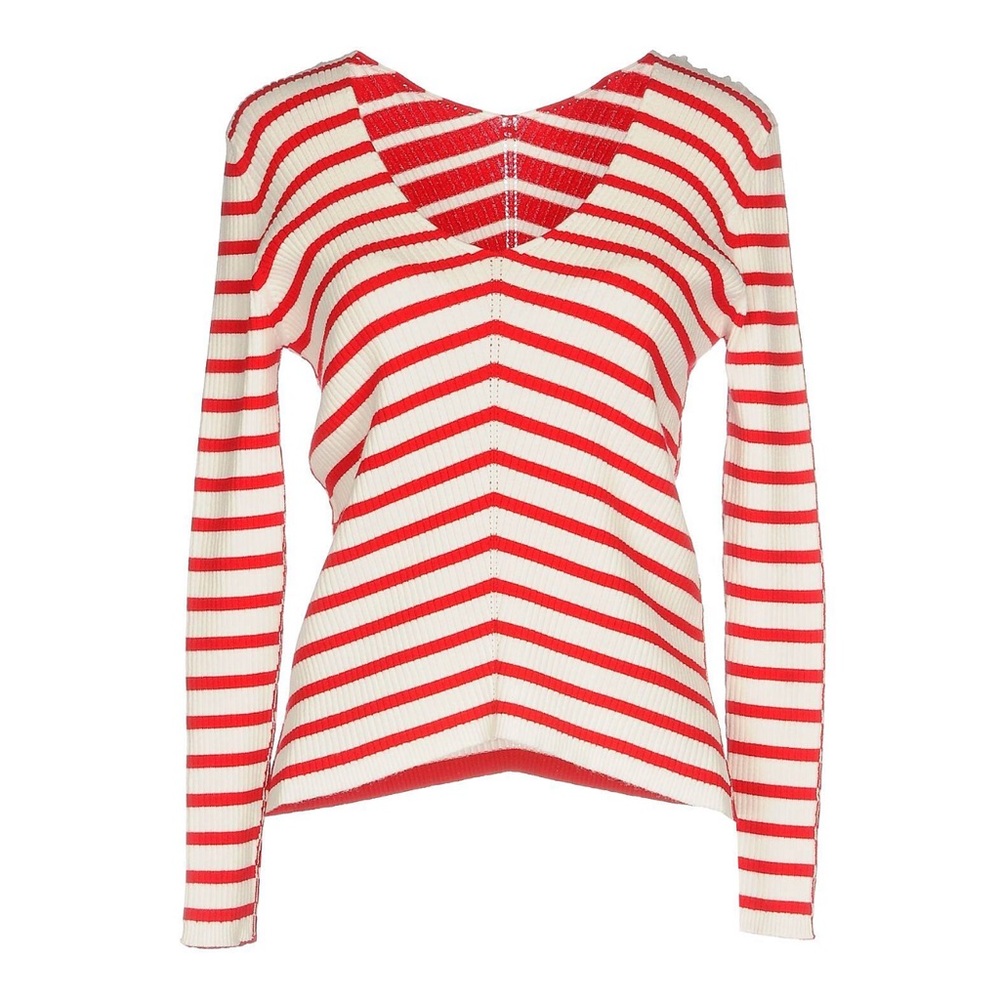🎄🎁 💫TWINSET Italy Red and White Striped Women's Top